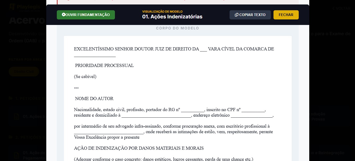 Acervo por Área